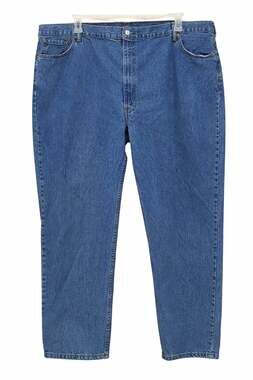 Levi 58x30 Blue Jeans Pants Denim Jean Zipper Relaxed Fit Cotton Levis 550 CR80